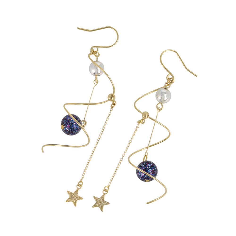 Astronomy Spiral Drop Earrings