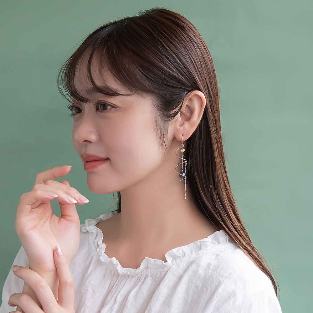 Astronomy Spiral Drop Earrings