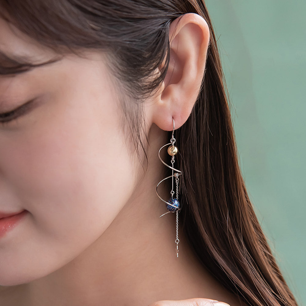 Astronomy Spiral Drop Earrings