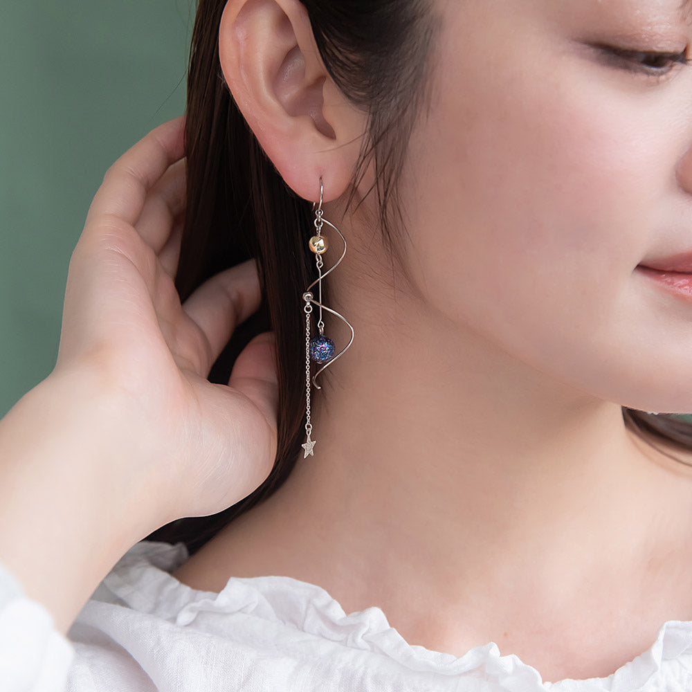 Astronomy Spiral Drop Earrings