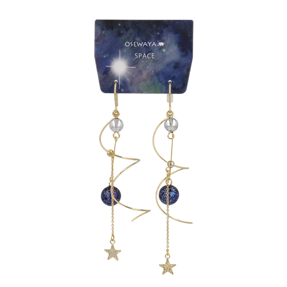 Astronomy Spiral Drop Earrings