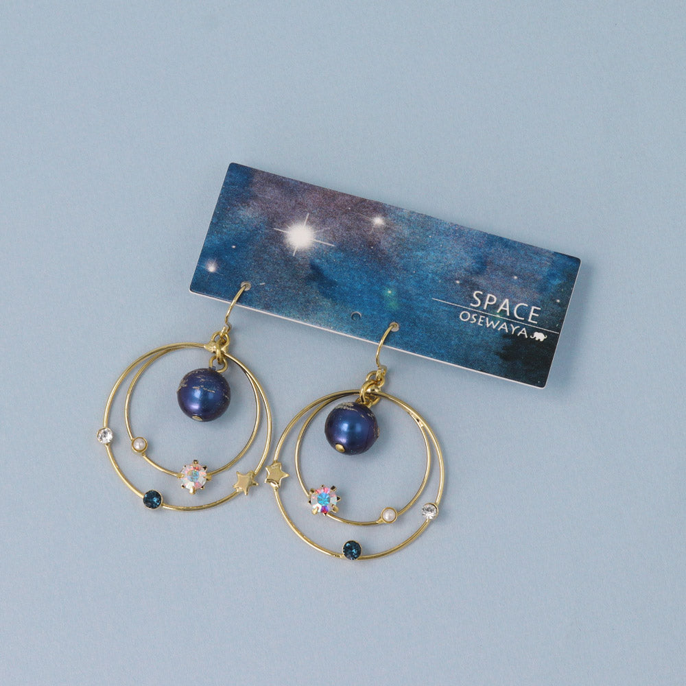 Astronomy Double Hoop Earrings