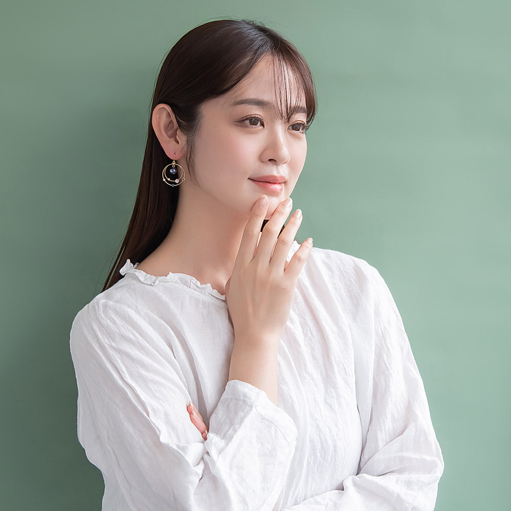 Astronomy Double Hoop Earrings