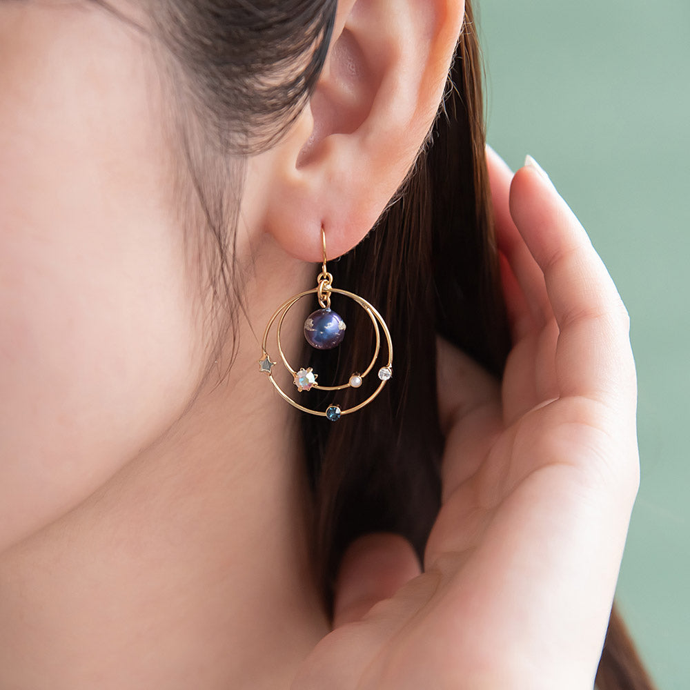 Astronomy Double Hoop Earrings