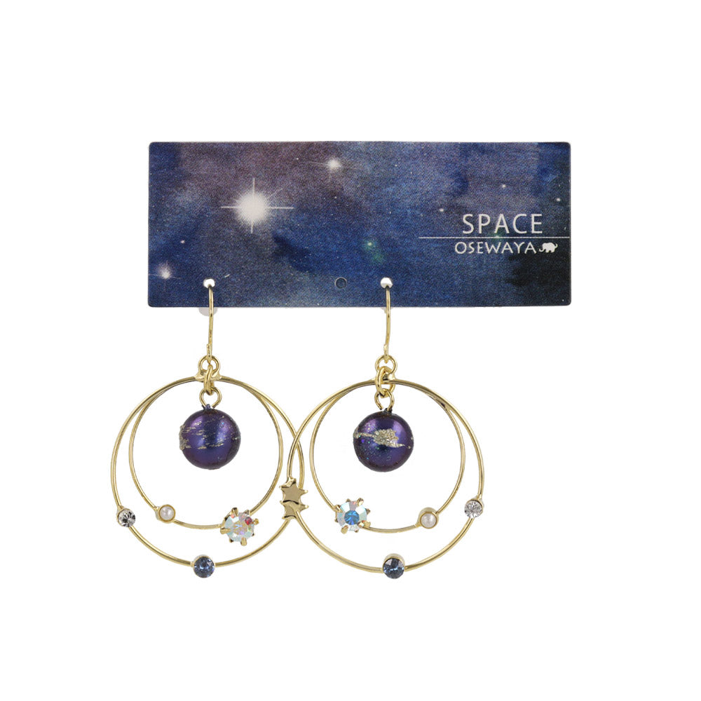 Astronomy Double Hoop Earrings