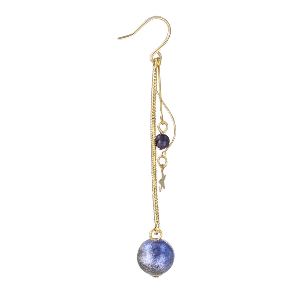 Blue Planet Linear Drop Earrings