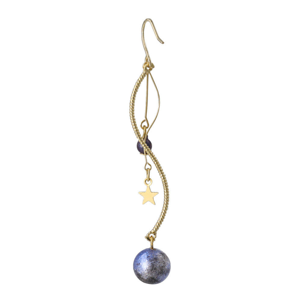 Blue Planet Linear Drop Earrings