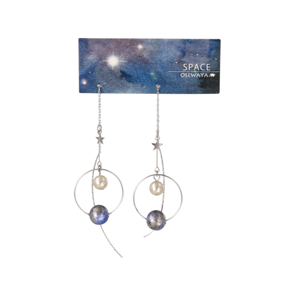 Planetary Drop Threader Earrings