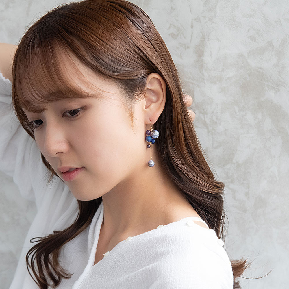 Galaxy Cluster Drop Earrings