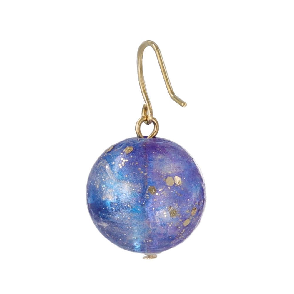 Starry Blue Planet Earrings