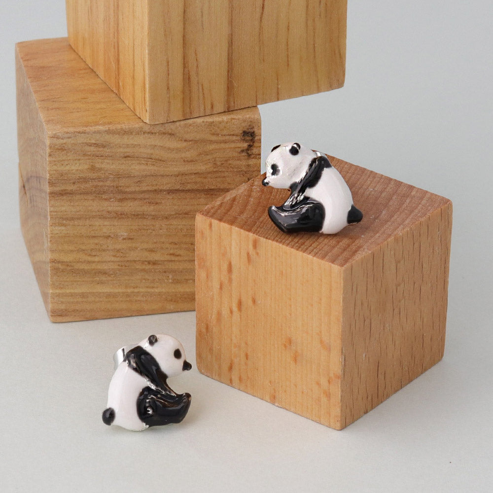 Bonyari Panda Stud Earrings