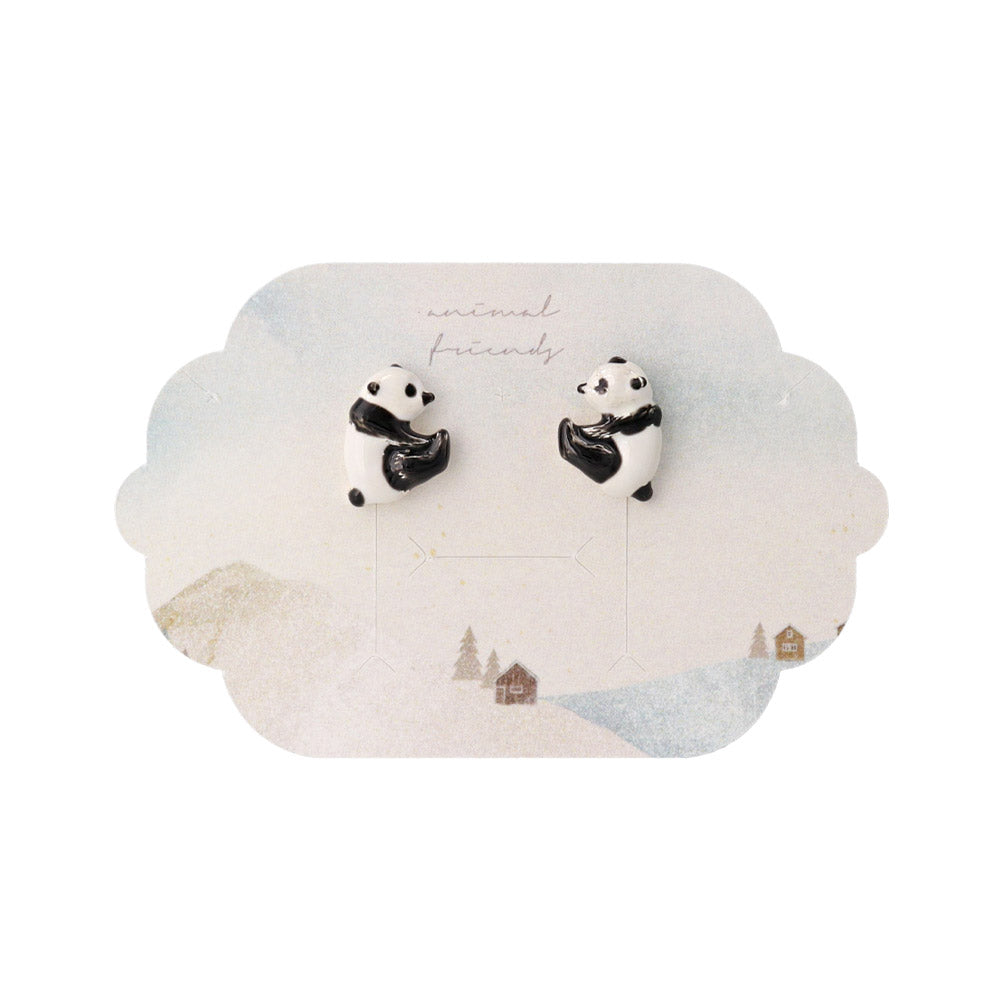 Bonyari Panda Stud Earrings