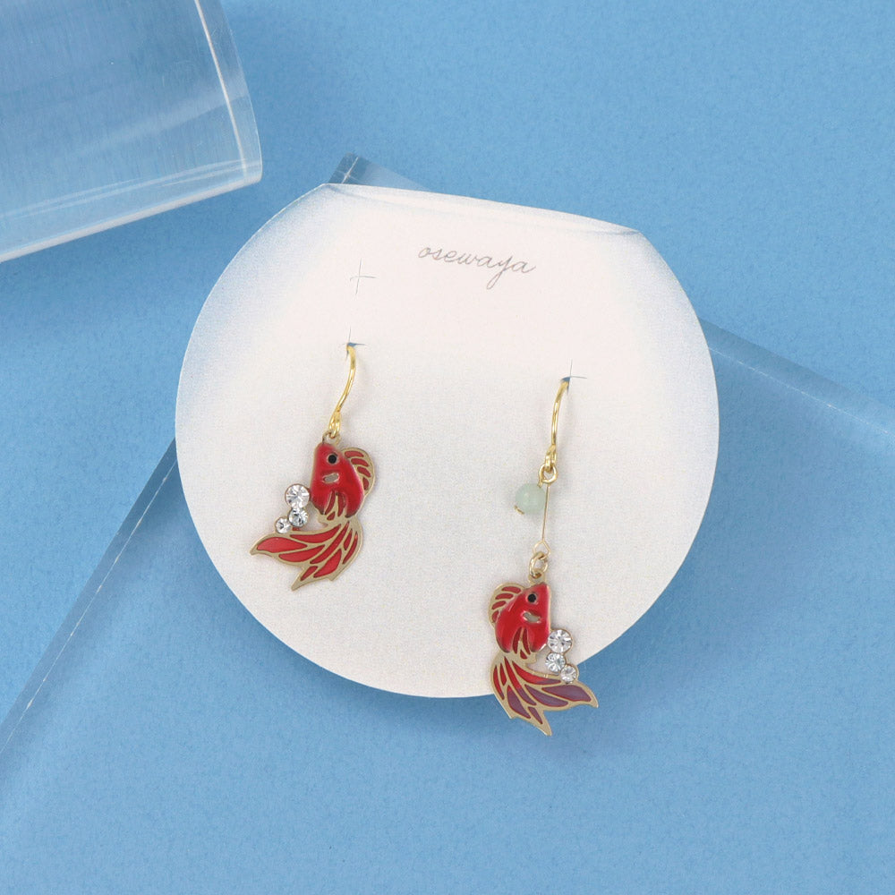 Kingyo Asymmetric Drop Earrings