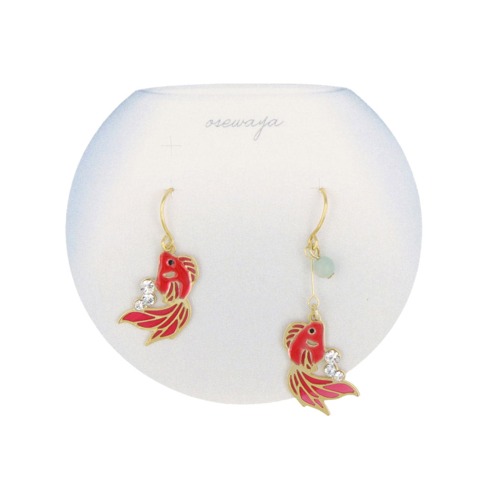 Kingyo Asymmetric Drop Earrings