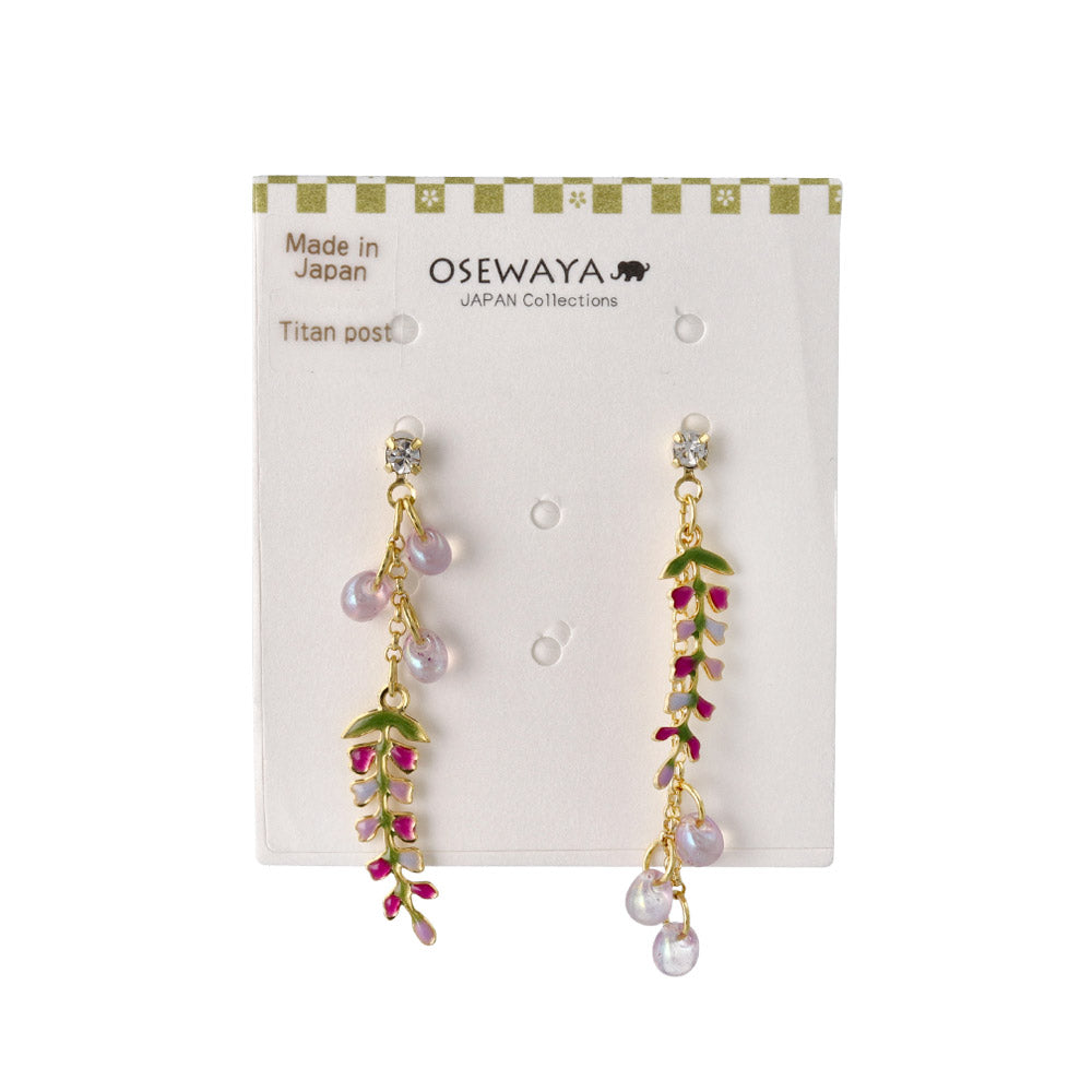 Japanese Wisteria Drop Earrings