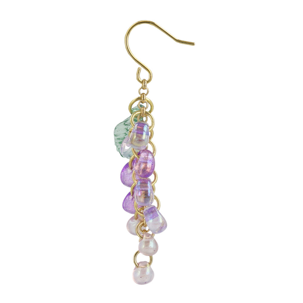 Beaded Translucent Wisteria Earrings