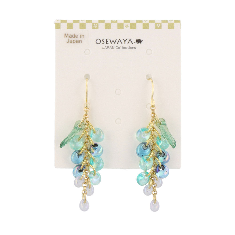 Beaded Translucent Wisteria Earrings