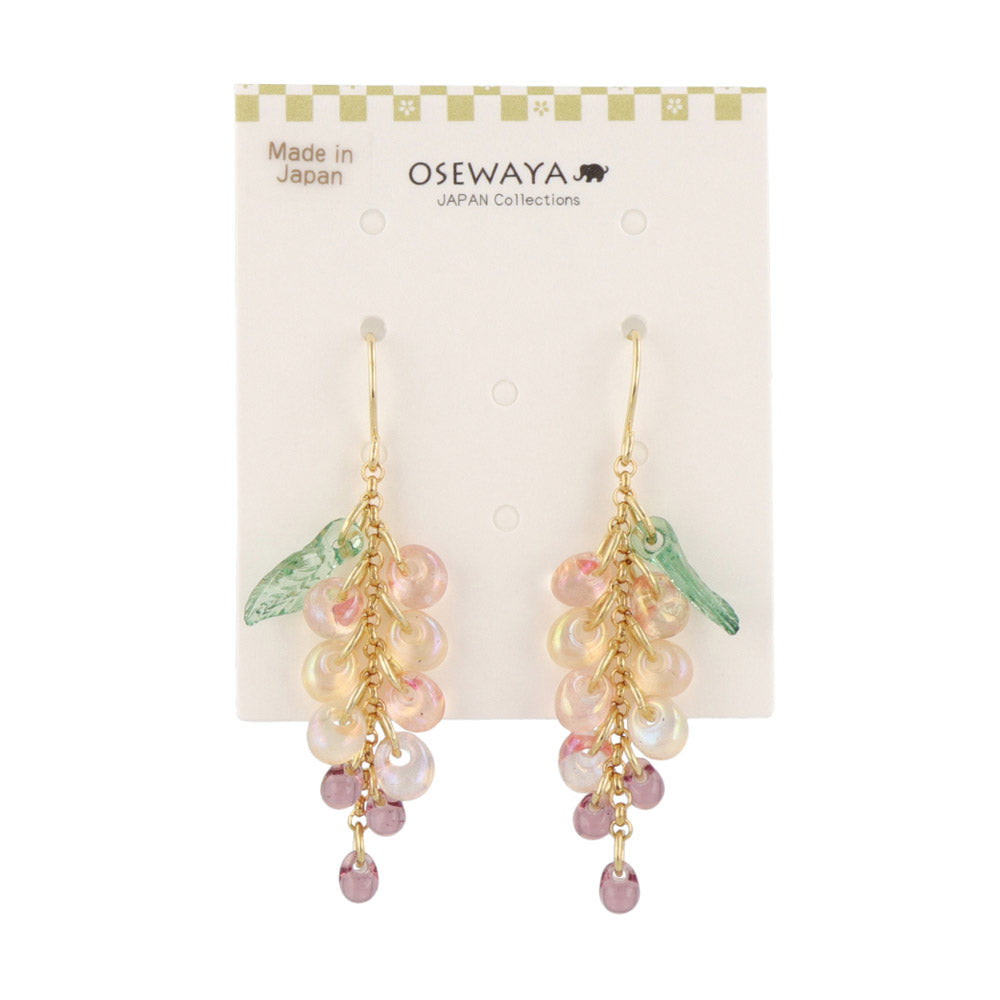 Beaded Translucent Wisteria Earrings