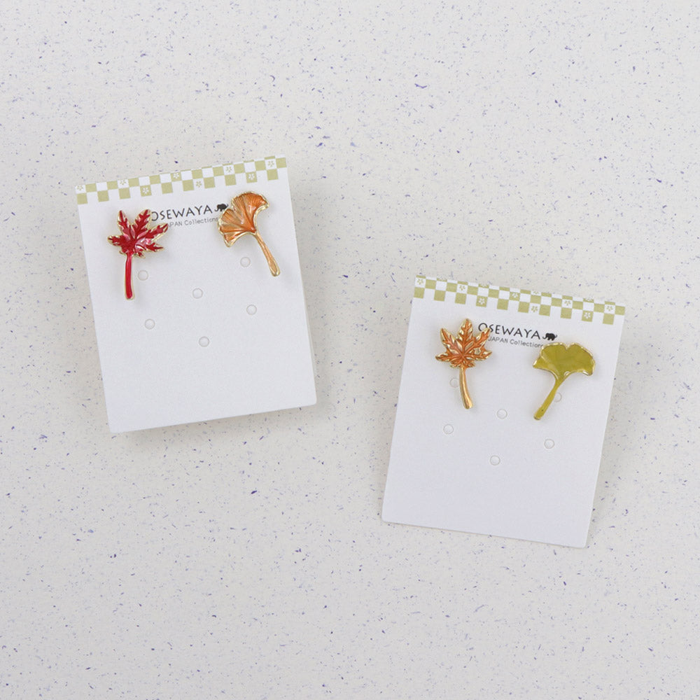 Momiji and Ginkgo Asymmetric Studs