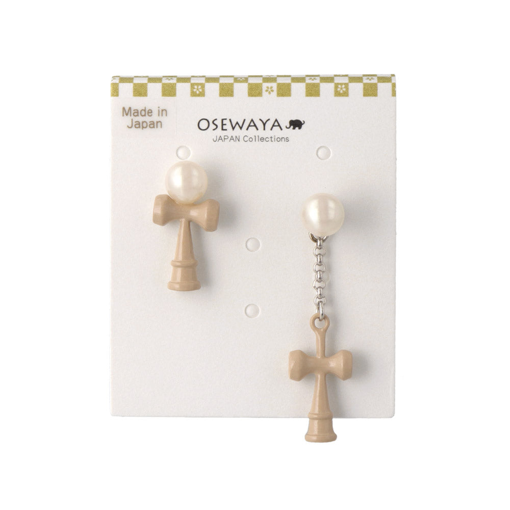 Kendama Front Back and Stud Earrings