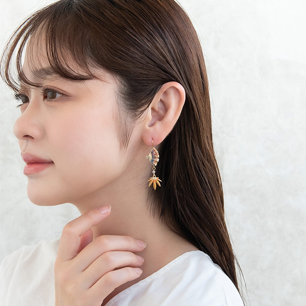Momiji and Sensu Fan Earrings