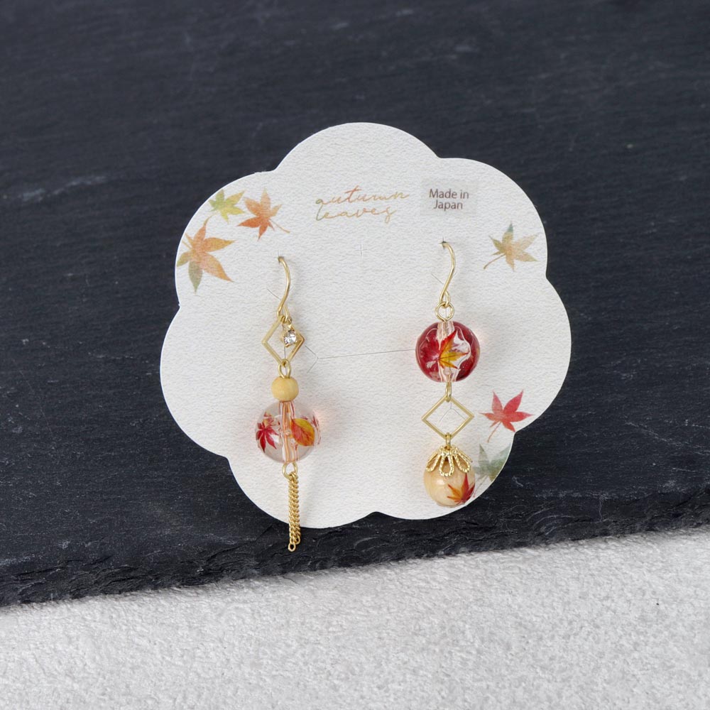 Momiji Bead Multi Link Earrings