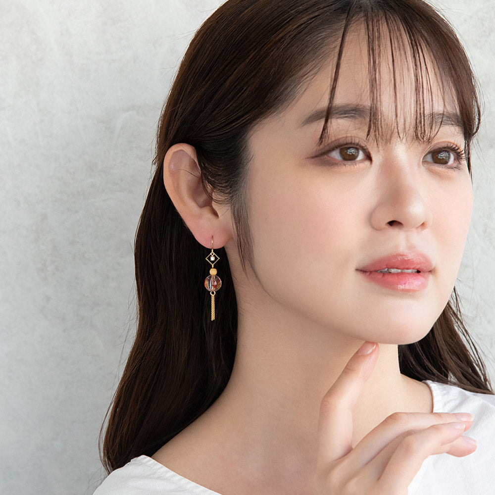 Momiji Bead Multi Link Earrings