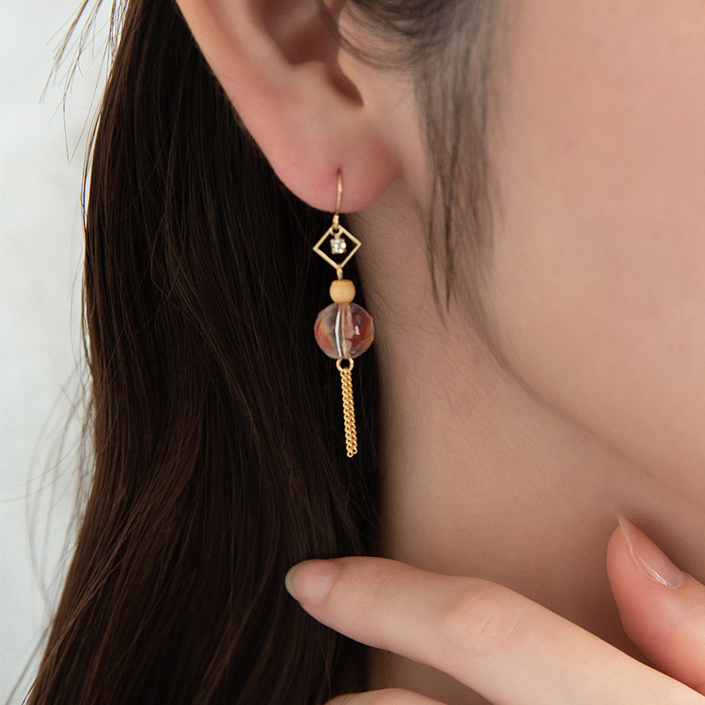 Momiji Bead Multi Link Earrings