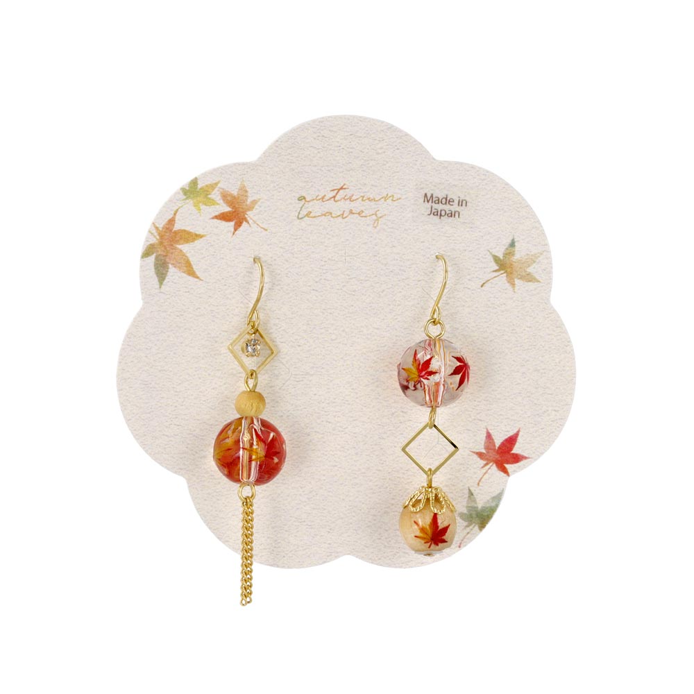 Momiji Bead Multi Link Earrings