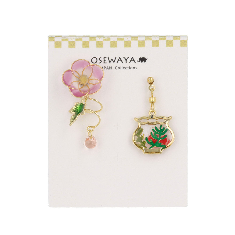 Asagao and Kingyo-Bachi Earrings