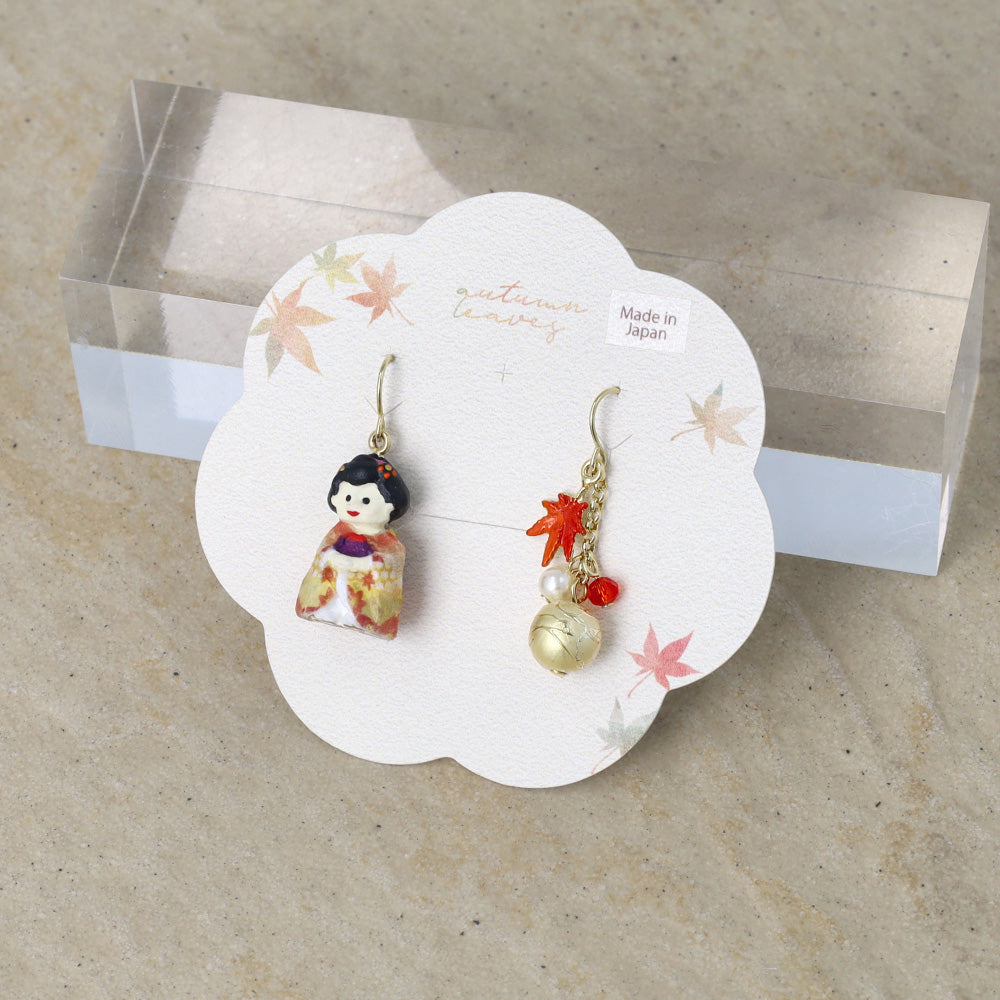 Kimono Lady and Momiji Earrings