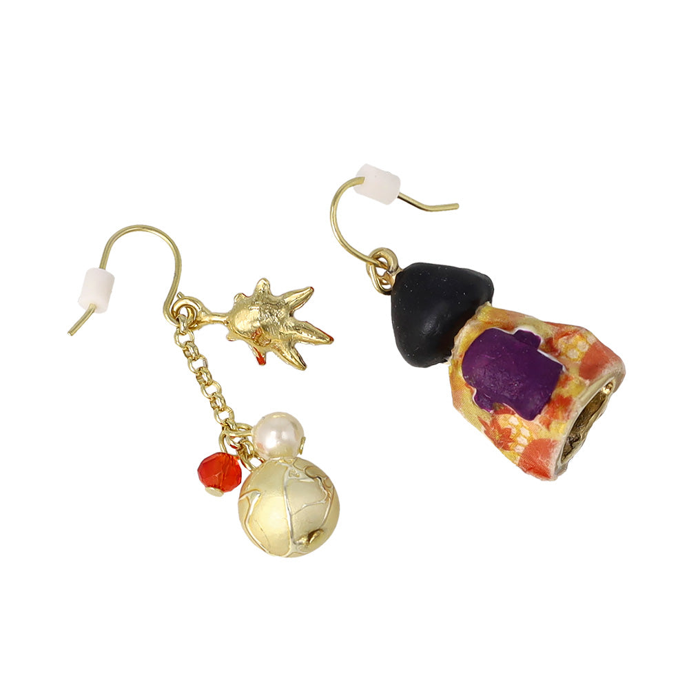 Kimono Lady and Momiji Souvenir Earrings