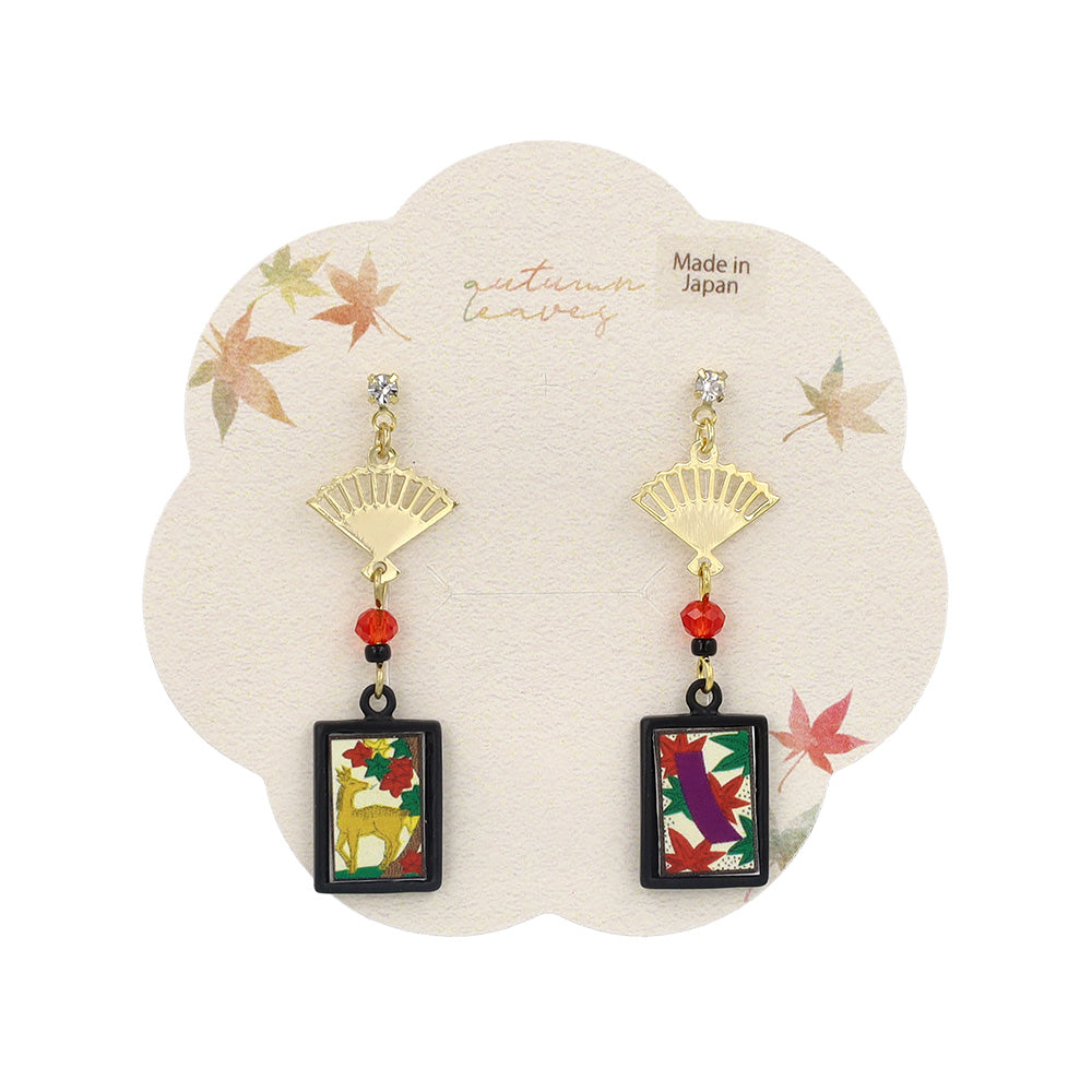Hanafuda Drop Souvenir Earrings