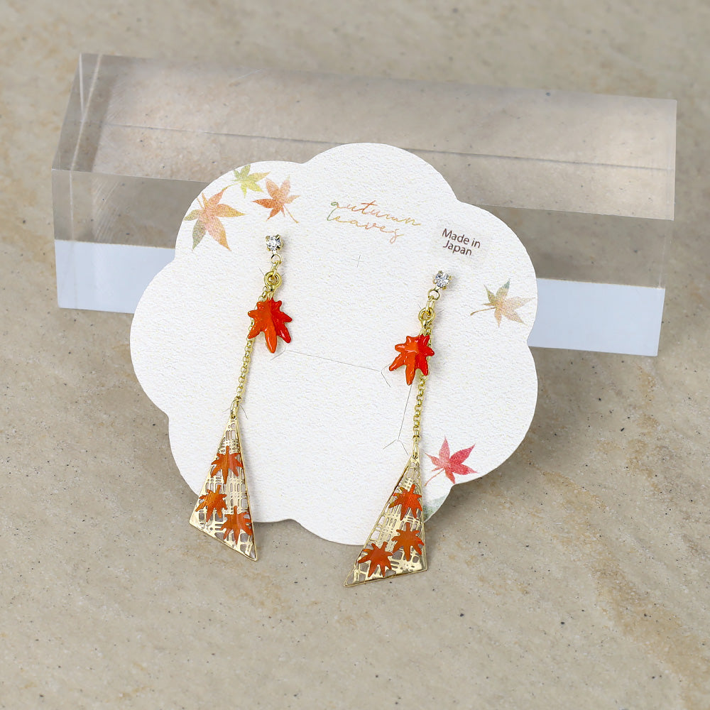 Momiji Dangler Souvenir Earrings - osewaya