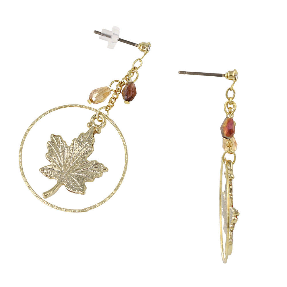 Red Momiji Drop Souvenir Earrings