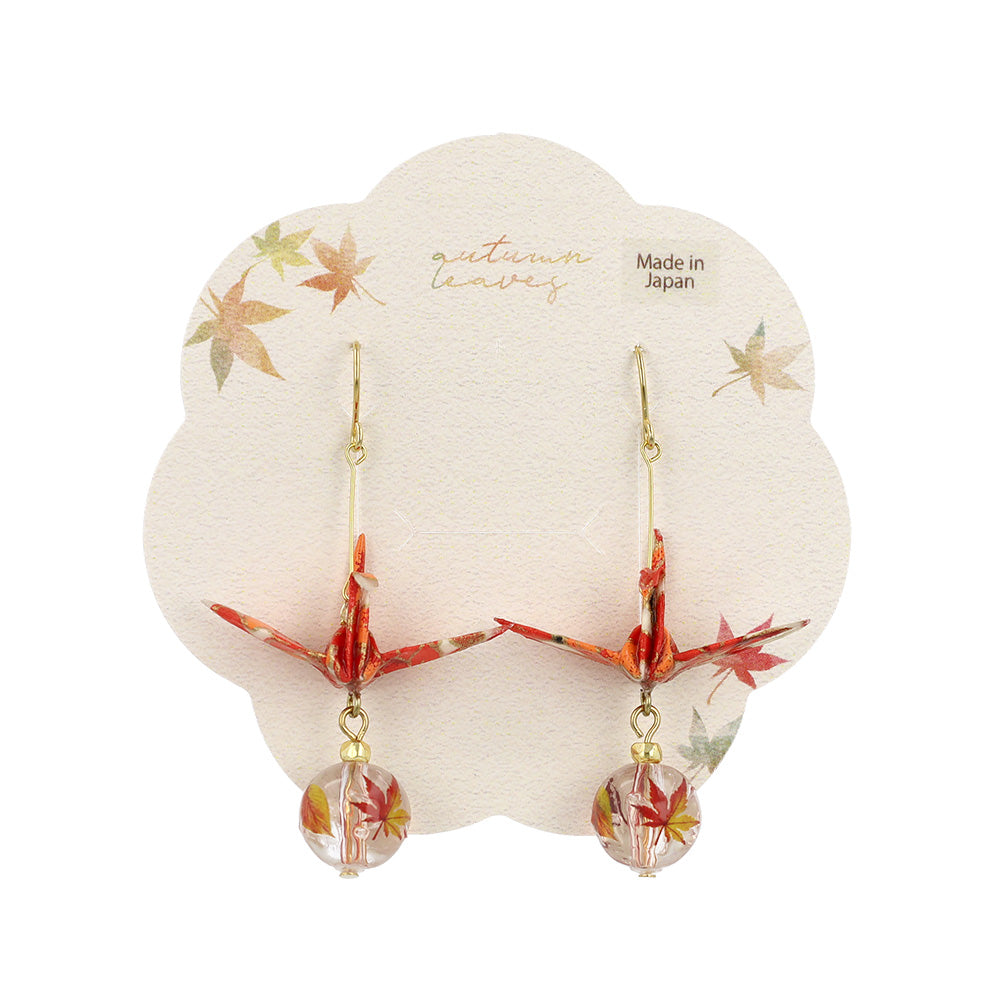 Orizuru and Momiji Souvenir Earrings
