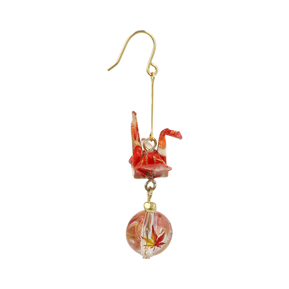 Orizuru and Momiji Souvenir Earrings