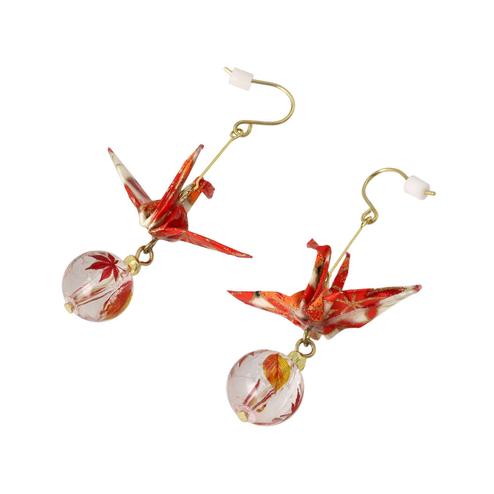 Orizuru and Momiji Souvenir Earrings