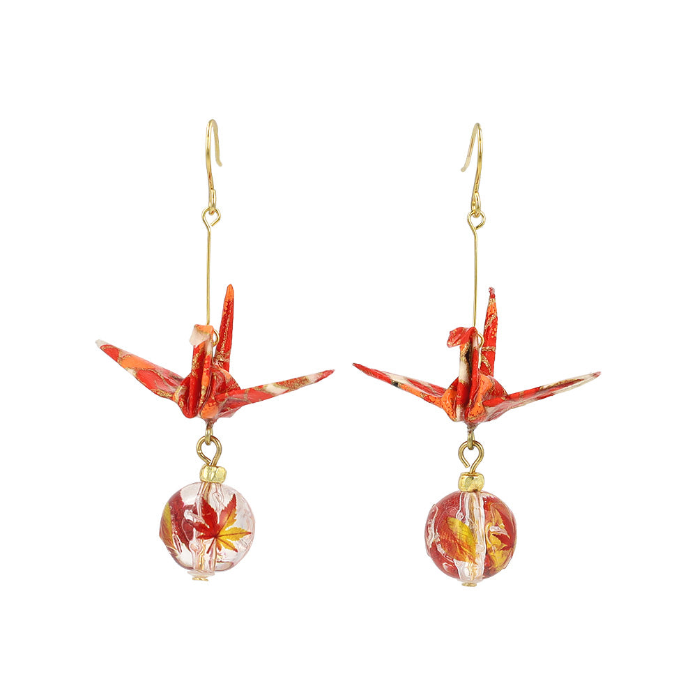 Orizuru and Momiji Souvenir Earrings