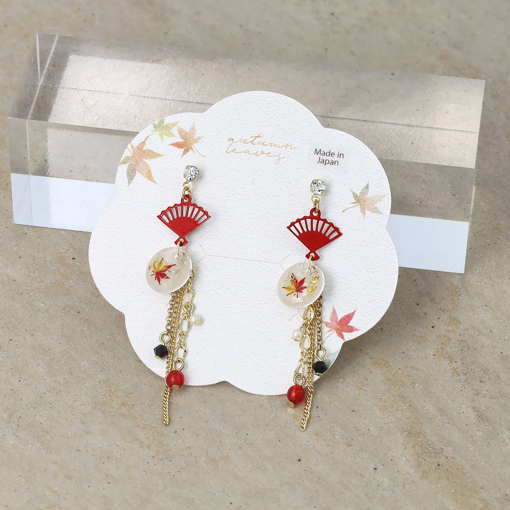 Momiji Cascade Souvenir Earrings - osewaya
