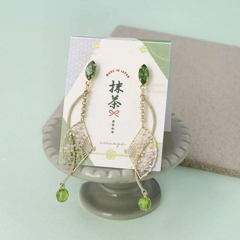 Sensu Fan Wave Drop Earrings