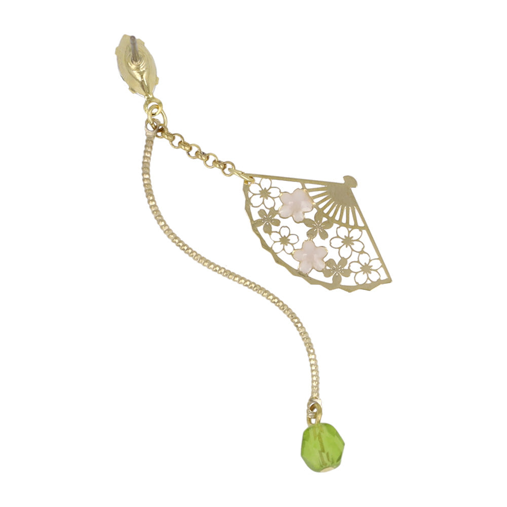 Matcha Sensu Fan Wave Drop Earrings