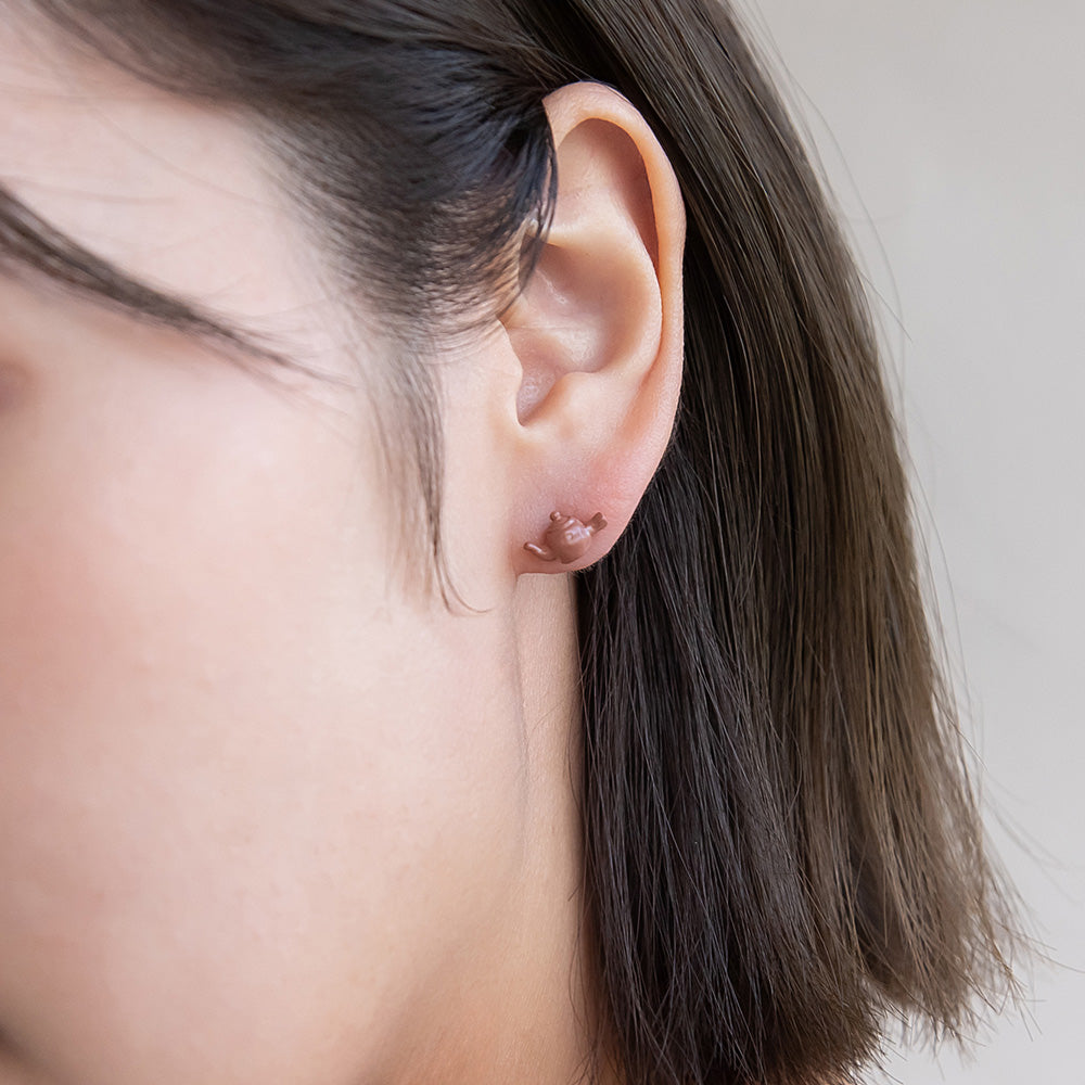 Matcha and Teapot Mismatched Earrings