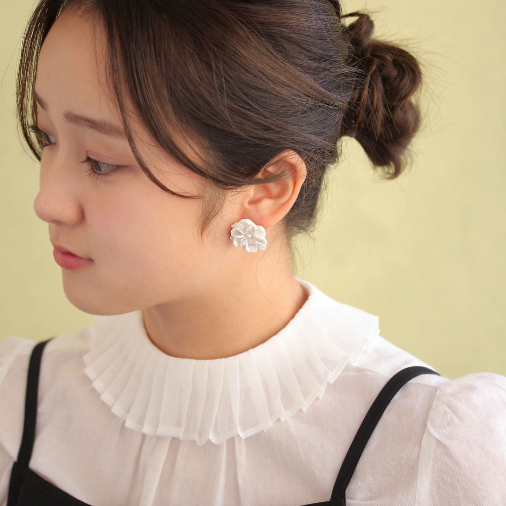 Sakura and Pearl Front Back Earrings