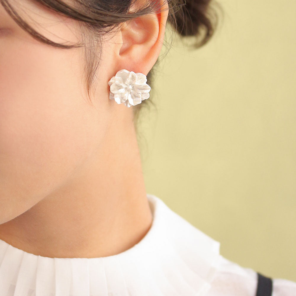 Sakura and Pearl Front Back Earrings