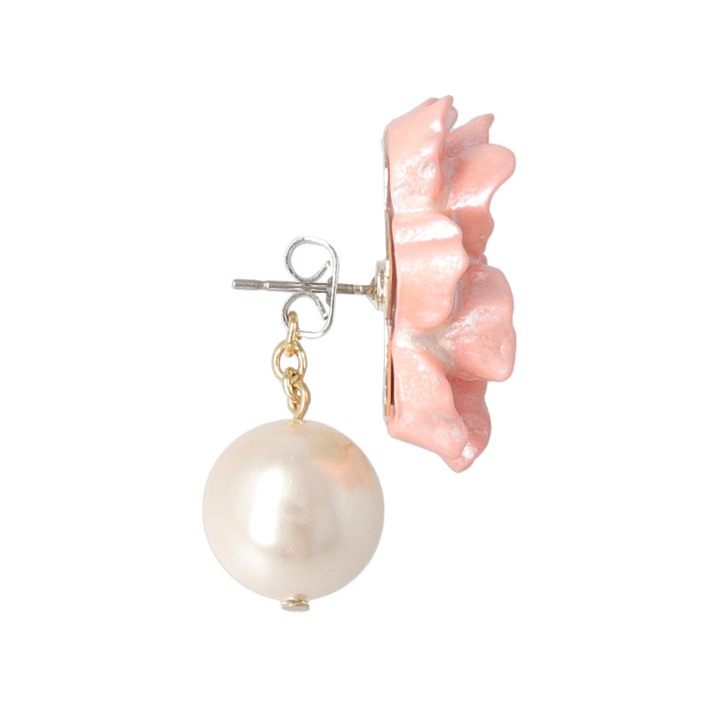 Sakura and Pearl Front Back Earrings