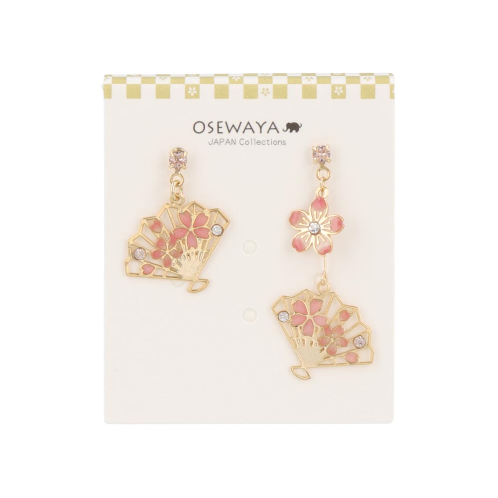 Sakura Hand Fan Earrings