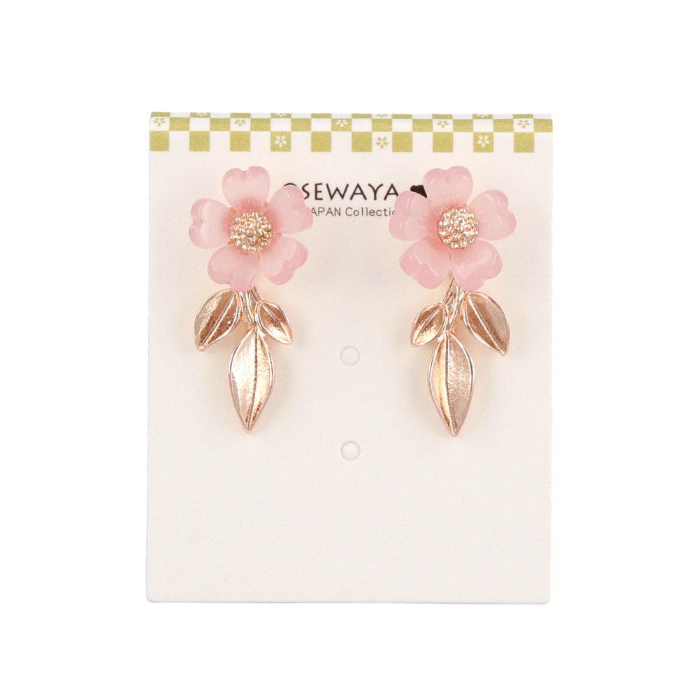 Sakura and Leaf Earrings