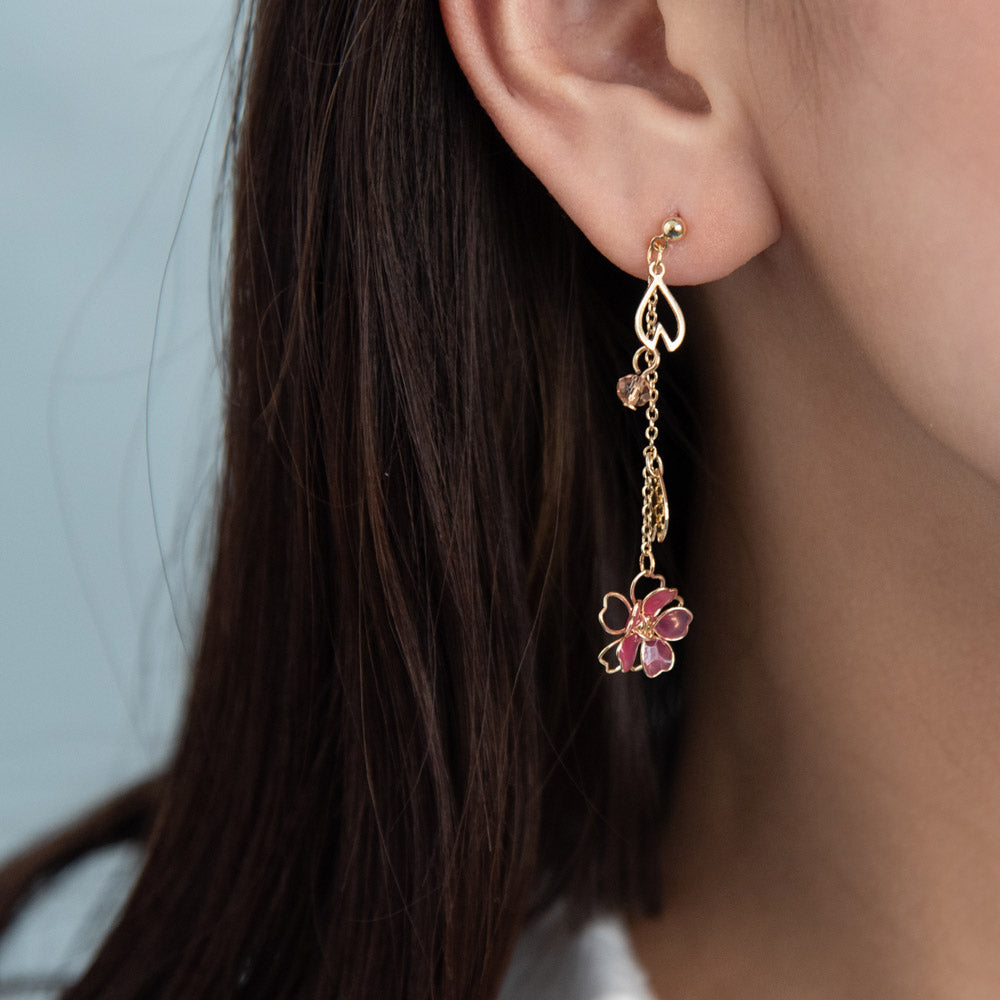 Wire Sakura Linear Earrings