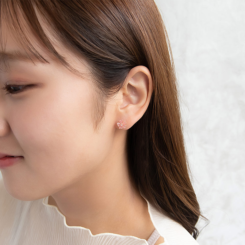 Stone Center Sakura Studs